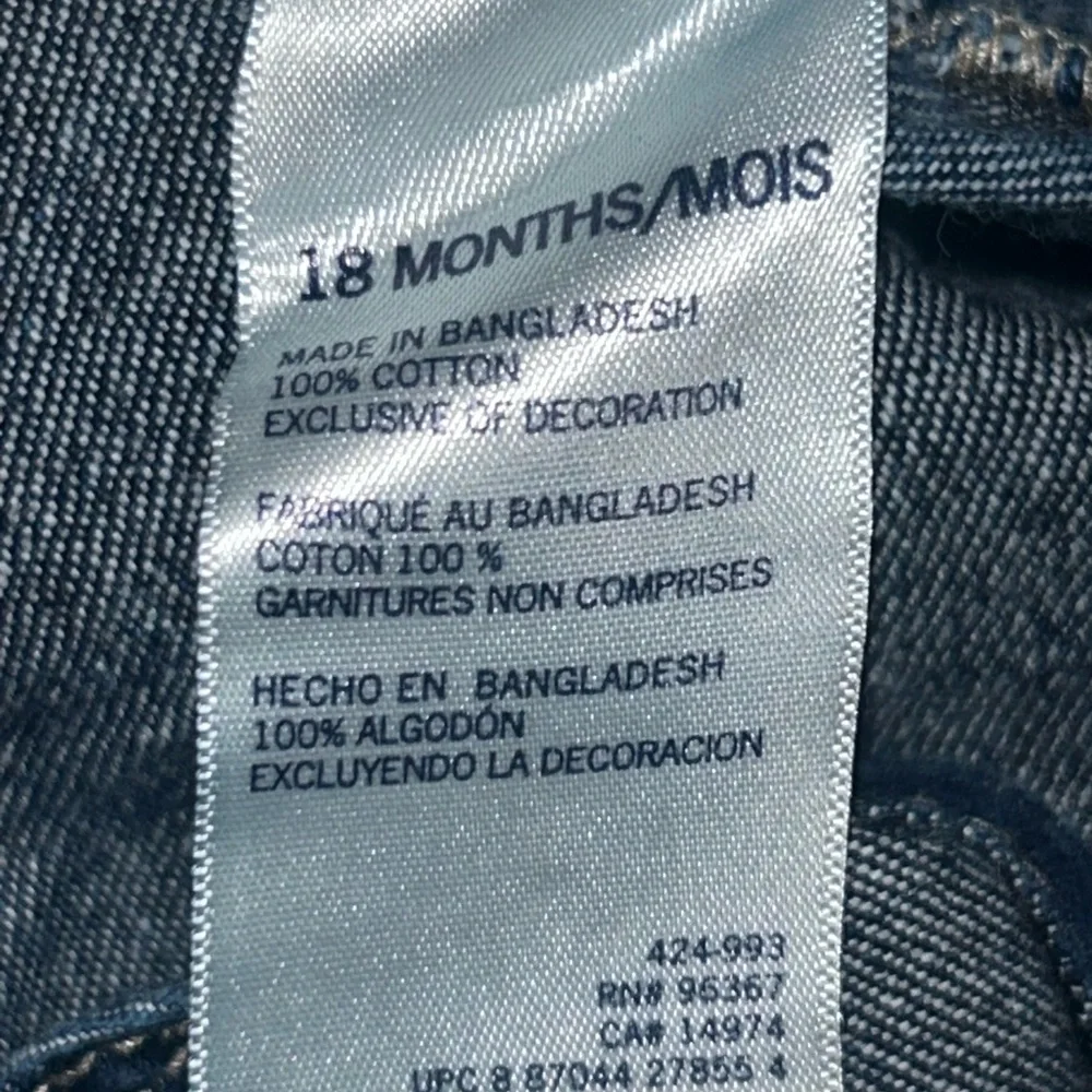 OshKosh B'Gosh 100% Cotton Blue Denim Carpenter Bib Overalls‎ 18 months